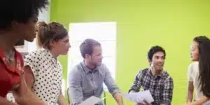 SMART Recovery addiction peer support group in session at Brightside