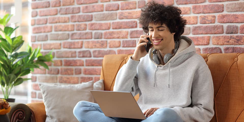 man on the phone