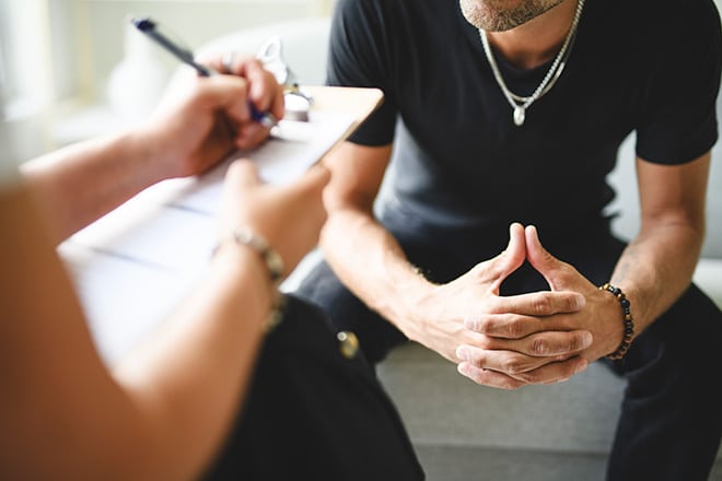 patient receiving treatment for opiate dependance at Brightside